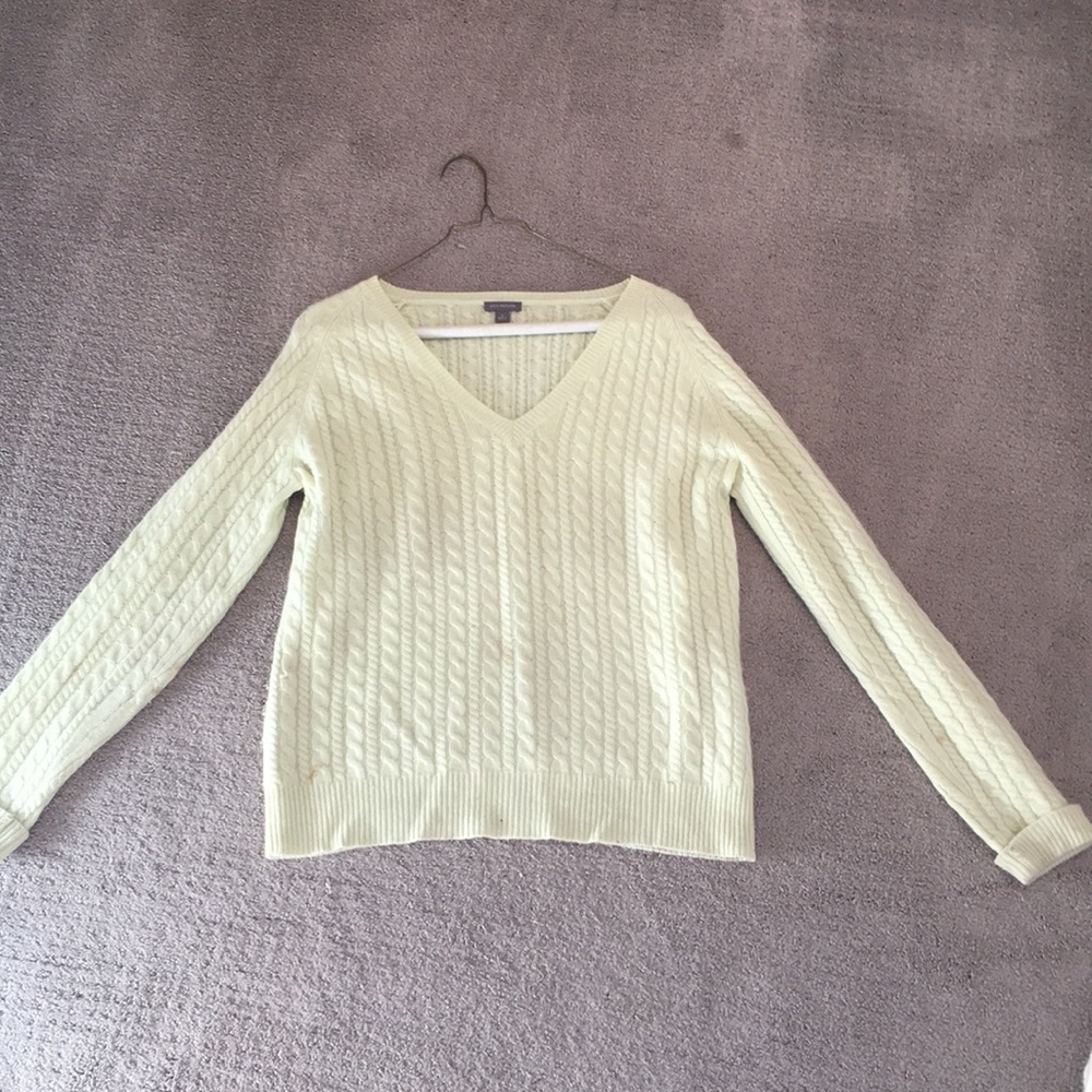 Cashmere Ann Taylor V Neck Sweater